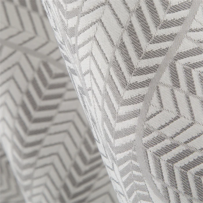 Modern geometric jacquard curtain wholesale, curtain for sliding window