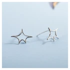 Stud Star Silver Stud Earring 2021Trendy Design Stud Shape Style Sterling Silver Jewelry Moon Star Earring