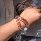 Bangles New Transparent Handmade Twisted Bangles Personalized Fashion Arm Cuff Bracelete Custom Acrylic Jewelry