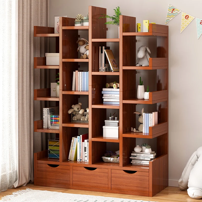 Creative Multi-Layer Design Tree Shaped Bookshelves with Small Footprint and Large Capacity