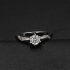 Finger Romantic Classic Round Moissanite Diamond 925 Sterling Silver Finger Rings For Engagement