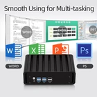 Desktop Pc 2gb/4gb/8gb Ddr3l 1333/1600mhz 1.35v Linux Pc In-tel Core I5 4200U I3 4010U 4010Y Win10 Linux DDR3L RAM MSATA SSD VGA H-D WIFI LAN Fanless Mini Computer Desktop Pc
