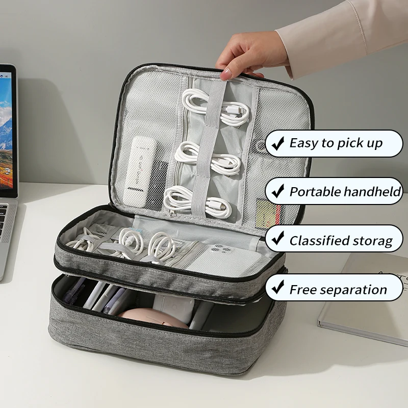 Compact & Waterproof Perfect for Daily Use multifunction cable storage bag Gadget Organizer cable organizer