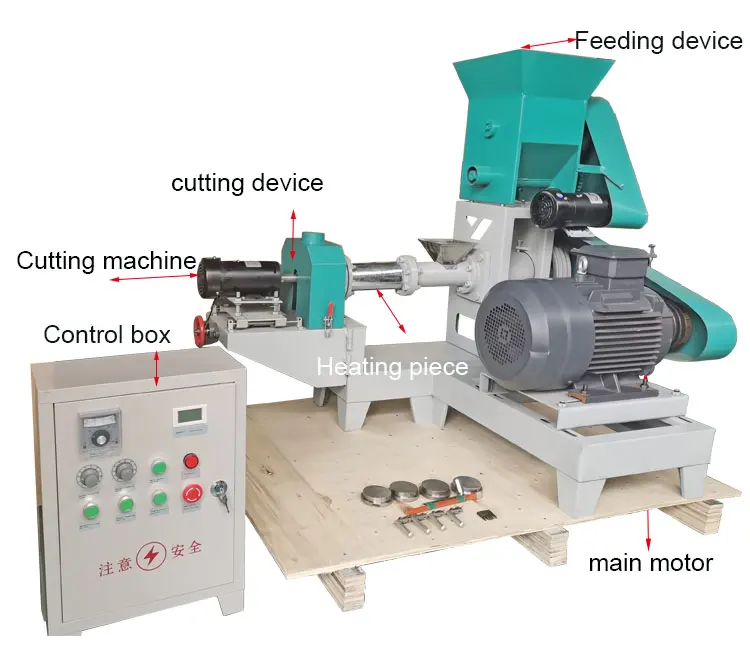 Animal Feed Processing Machines 50kg/h 80kg/h 100kg/h Fish Pet Cat Dog Food Extruder Processing Machine factory