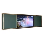 Board 65inch HD Smart Board Android+win7/10 Computerized Push Pull Blackboard