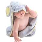 Hooded Towel Towels Hooded Baby Towel Gray Elephant Natural Cotton Soft And Absorbent Bath Towels With Hood