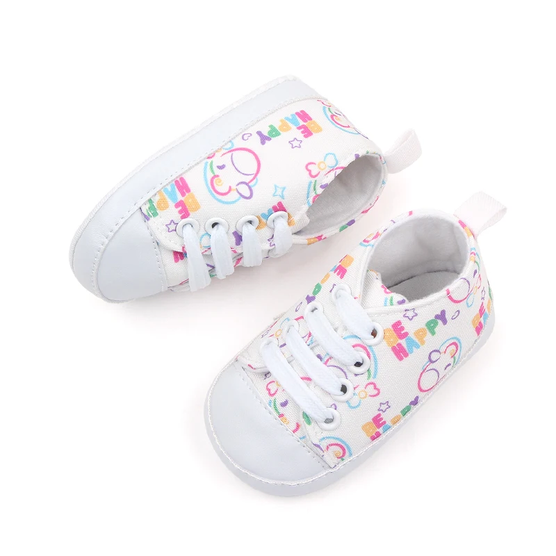 Cute Baby Girls and Boys Canvas Toddler Shoes Animal Pattern with Breathable Anti-Slip Features for Spring and Autumn manufacture