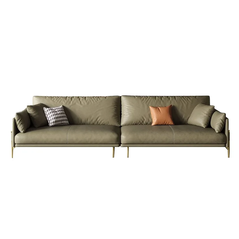 Nordic Modern Luxury living room sofa  set   Leather Art Sofa Minimalist Three Seater Design for furniture sofa