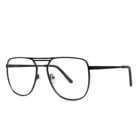 Metal Frames High Quality Customized Oversized Square Full Metal Optical Double Bridge Frames Glasses Eyeglasses