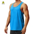 Wholesale Blue Plain Color Gym Man Exercise Fitness Strong Sports Vest