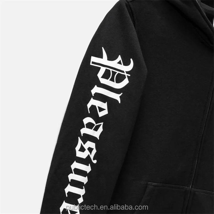 Custom Men's Full Zip Up Hoodie 100 Cotton High Quality French Terry