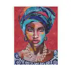 Art Custom African Canvas Print Artwork Living Room Wall Art Decor Black Women Hand Painted Acrylic Paintings