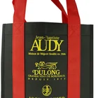 Recycled Shopping Wine Bag Promotional Custom Logo Recycled Handle Non Woven Shopping Grocery 2 Bottle Wine Bag Tote