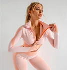 Sports 3Pcs Yoga Set Women Gym Clothes Sports Bra+Long Sleeve Fitness Crop Top+Leggings Sports Suits