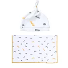 Wholesale Custom Baby Blanket 100% Organic Cotton Cartoon Baby Set