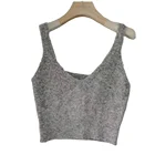 Vest Snuggle Sac Air Feel Knitted Ladies Sweater Womens Sexy Shaggy Vest V Neck Sweater