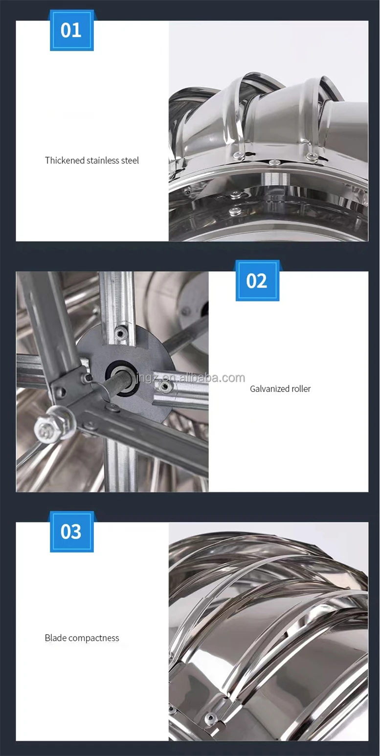 Unpowered Hood Roof Fan, 110mm, 75mm, 500mm - detail 12