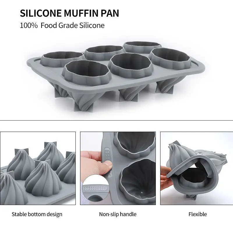 Non-stick Silicon Cake Molds 3D Cake Silicone Mousse Cake Mold  Pans