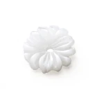 Bead Loose Beads Wholesale Flower Shape Custom Seashell Snow Mother Of Pearl 15mm White Lip Carved Shell Bead Loose