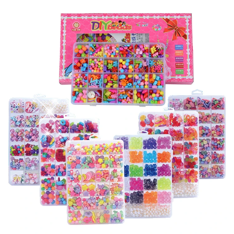 Custom Acrylic Beads Bracelet Children's Handmade Diy Alphabet Beaded Toy Beaded Educational Toy Girl Gift Jewelry Making Kit