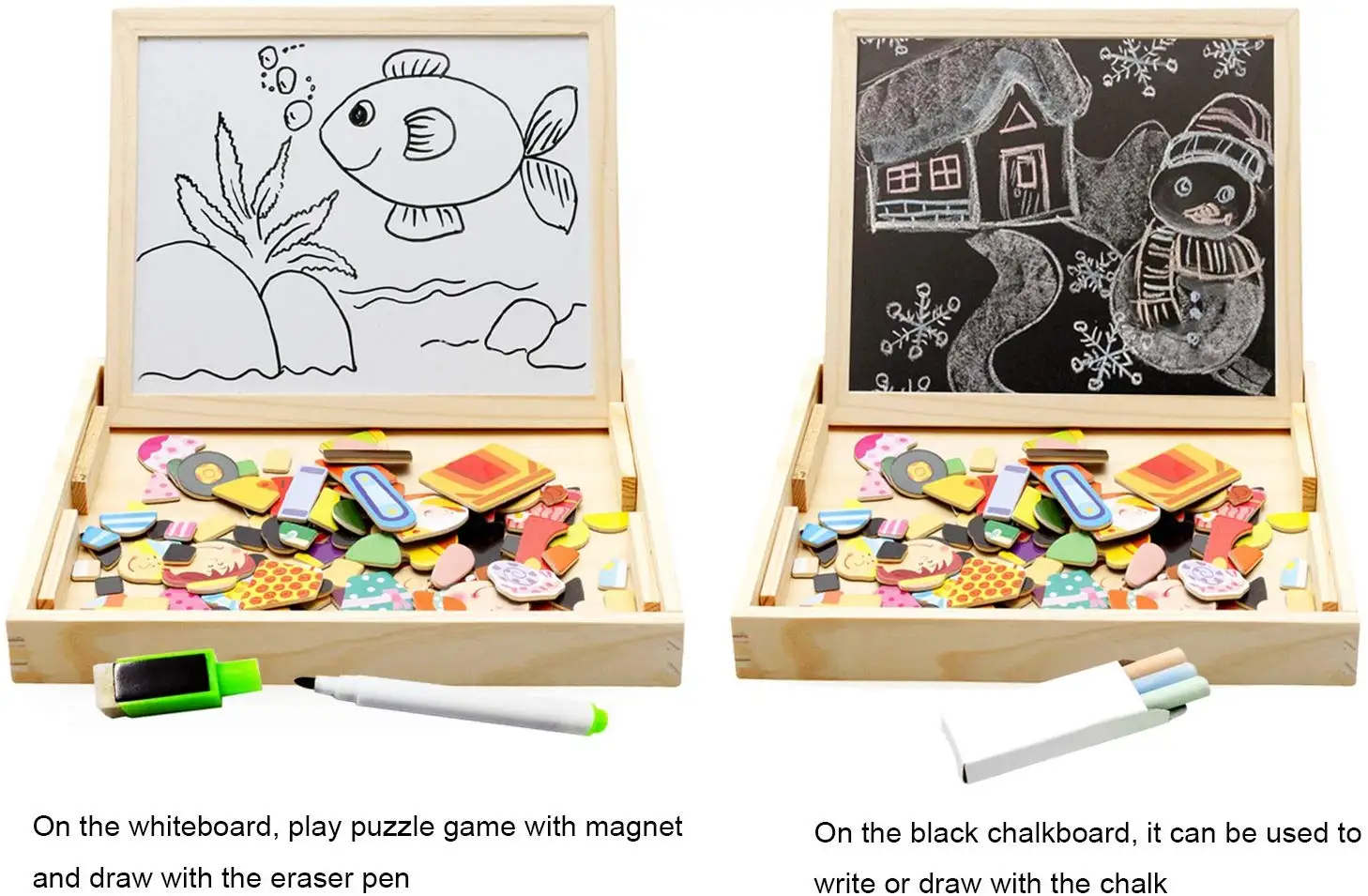 2021 Custom Wooden Toy 3d magnetic Jigsaw Puzzle For Kids