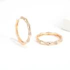 Cz Hoop Earring Elegant Vintage Design Cubic Zircon Cz Micro Insert Large Hoop Earring