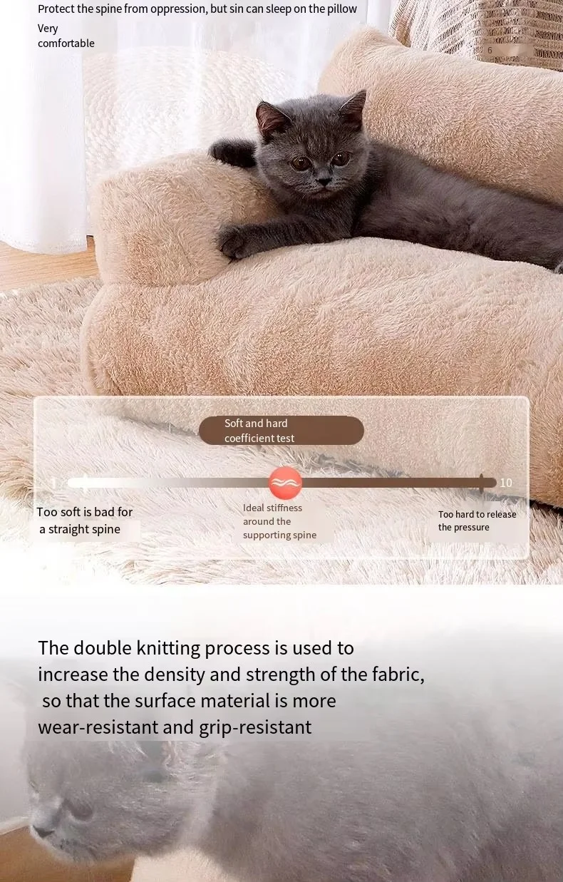 Luxury Cat Bed Sofa Winter Warm Cat Nest Pet Bed for Small Medium Dogs Cats Comfortable Plush Puppy Bed Pet Supplies H64b1d2d0b4af4e019bf75a9a157f2912U