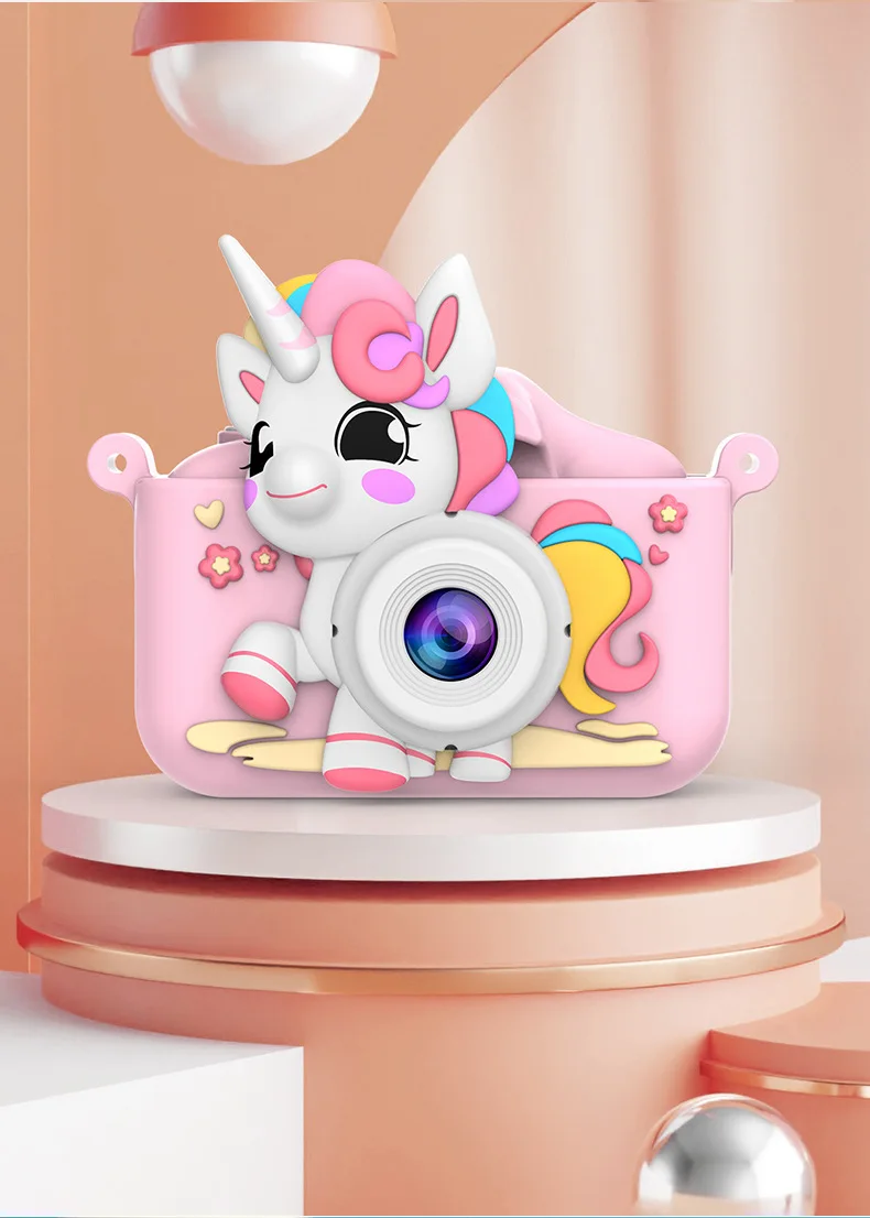 2024照片视频数码相机卡通1080P高清双相机