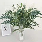 Wholesale 16CM New Handmade Locust Tree Leaves Silk Screen Cloth Bulk Artificial Flowers Wedding