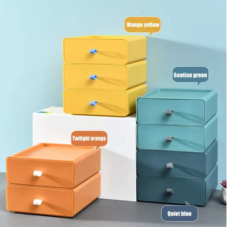 Home Office New Multi Layer Finishing box Stackable Plastic Desktop Drawer Sundries Storage Boxes