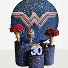 Wedding New Design Portable Aluminum Frame Tension Fabric Wedding Door Shape Round Backdrop
