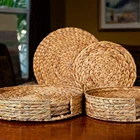 Table Mat Rustic Table Setting Accessories Woven Wicker Table Mat With Braided Weave