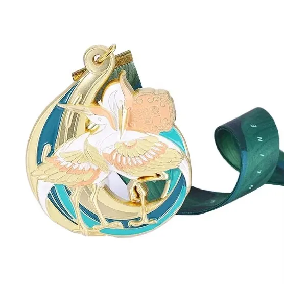 Factory Price Gold Plated Metal Medal Custom Logo Made 3D Marathon Sports Medals for Souvenir Gift supplier