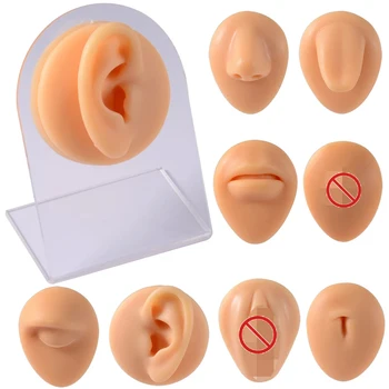 Silicone Flexible Model Simulation for Jewelry Display Belly Rings Ear Eye Nipple Jewelry Send Transparent Display Stand