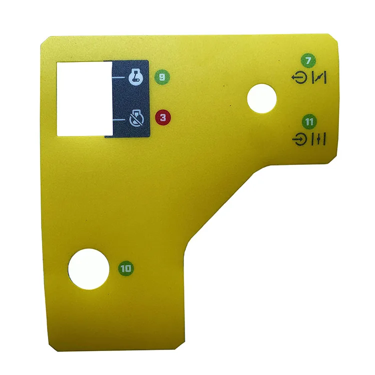 Custom matte polycarbonate lexan membrane machine mechanical electrical sticker switch control keypad PET panel labels