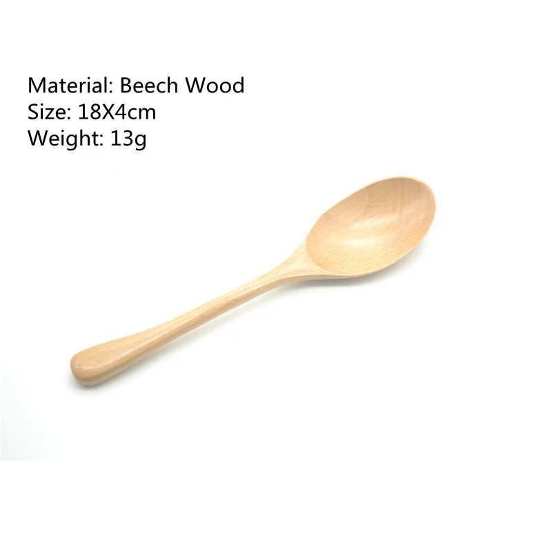 High Quality Natural Wood Spoon Bamboo Kitchen Cooking Dining Soup Tea  Soup Teaspoon Tableware