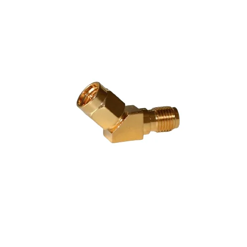 product factory supply sma jwk adapter gold plated all copper bent sma male to sma female coaxial adapter-1