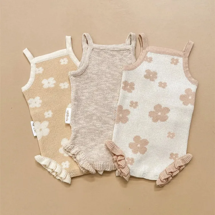 Autumn New Baby Knitted Sweater Jumpsuit Toddler Sweater Girl Cotton Knitted Strap Romper Fashion Baby Clothes