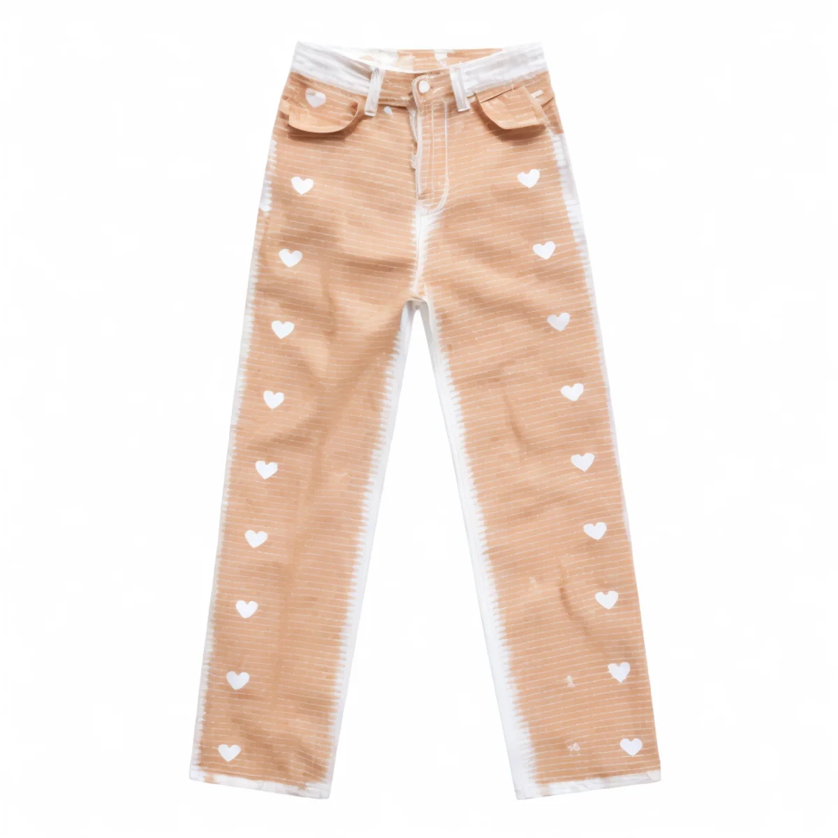 Jeans Women's New Embroidered Love Wide Leg Pants Thin High Waist Draping Loose Straight Mopping Pants factory