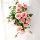 Rose JMRS1003-90CM 5 Head Factory Direct Sale Colourful Artificial Flowers Wedding Rose
