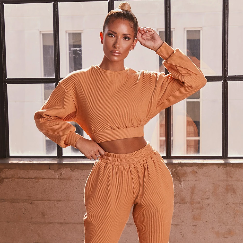 Pant Cotton Ribbed Lounge Wear 