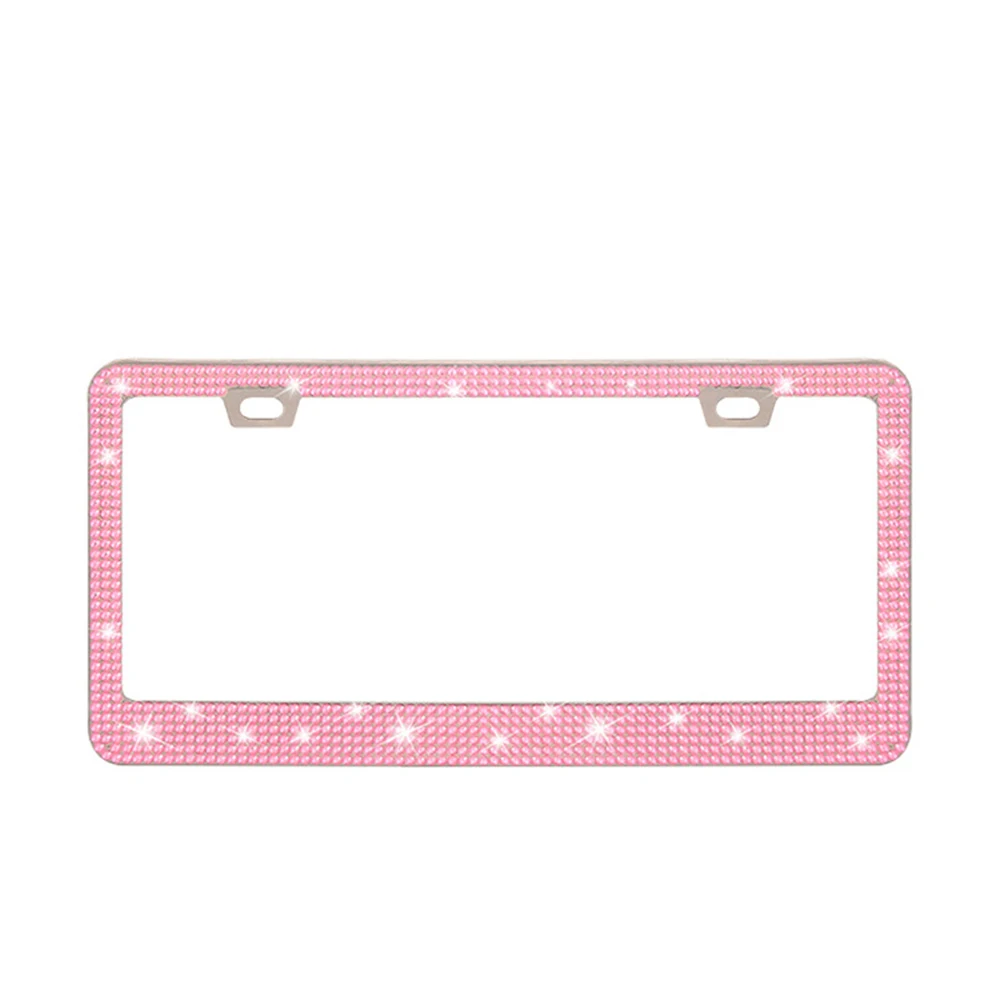 31*16cm American Size Black Rhinestone License Plate Frame for Woman Gifts manufacture