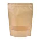 Pouch Bag Customized Print High Quality Stand Up Pouch Zip Kraft Paper Bag With Transparent Window