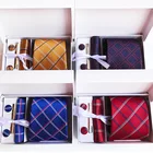 Gift Hot Sell Polyester Silk Tie Valentine Gift Set For Men Father'S Day Gift Set For Dad
