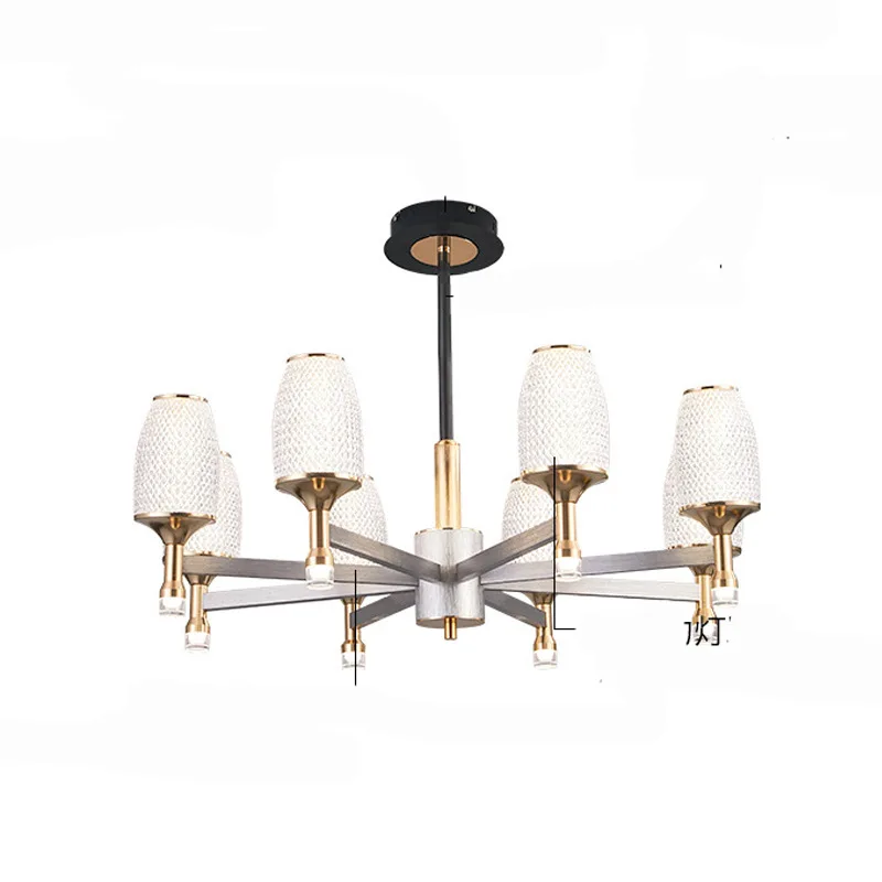 Modern Personality Combination Large Ring LED Chandelier Circle Creative Chandelier For Hotel