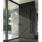 Doors New Exterior Luxury Steel Metal Wooden Pivot Entry Front Doors For Houses Modern