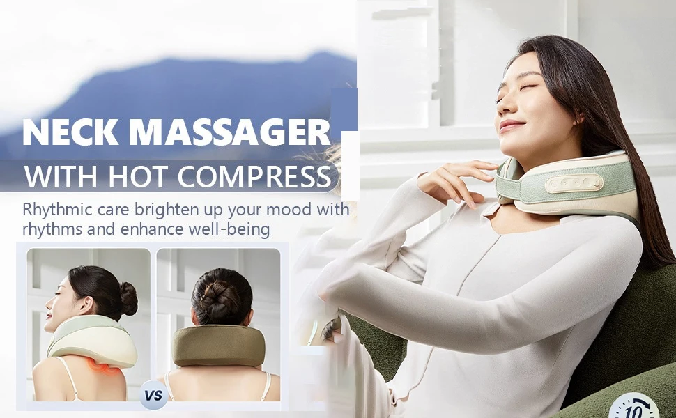 U Shaped Smart Massage For Neck Natural Latex Foam Latex Pillow