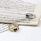Heart Finger Simple Hollow Heart Opening Rings Style Epoxy Love Heart Cross Open Finger Rings For Women