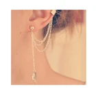Clip Earrings Leaf Charm Multilayer Chain Tassel Ear Clip Stud Earrings For Women Ear Clip Jewelry Wholesale