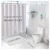 Digital printed shower curtain Waterproof cartoon anime perforation-free Four piece Bathroom Set